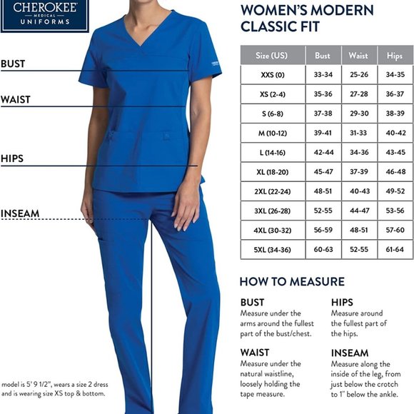 Cherokee Workwear Professionals Scrubs Top - Picture 3 of 7